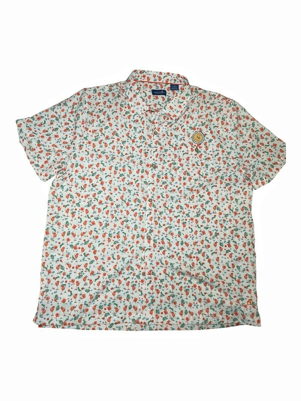 Caribbean Joe Island Supply Co. Floral Button Down Shirt sz XXL